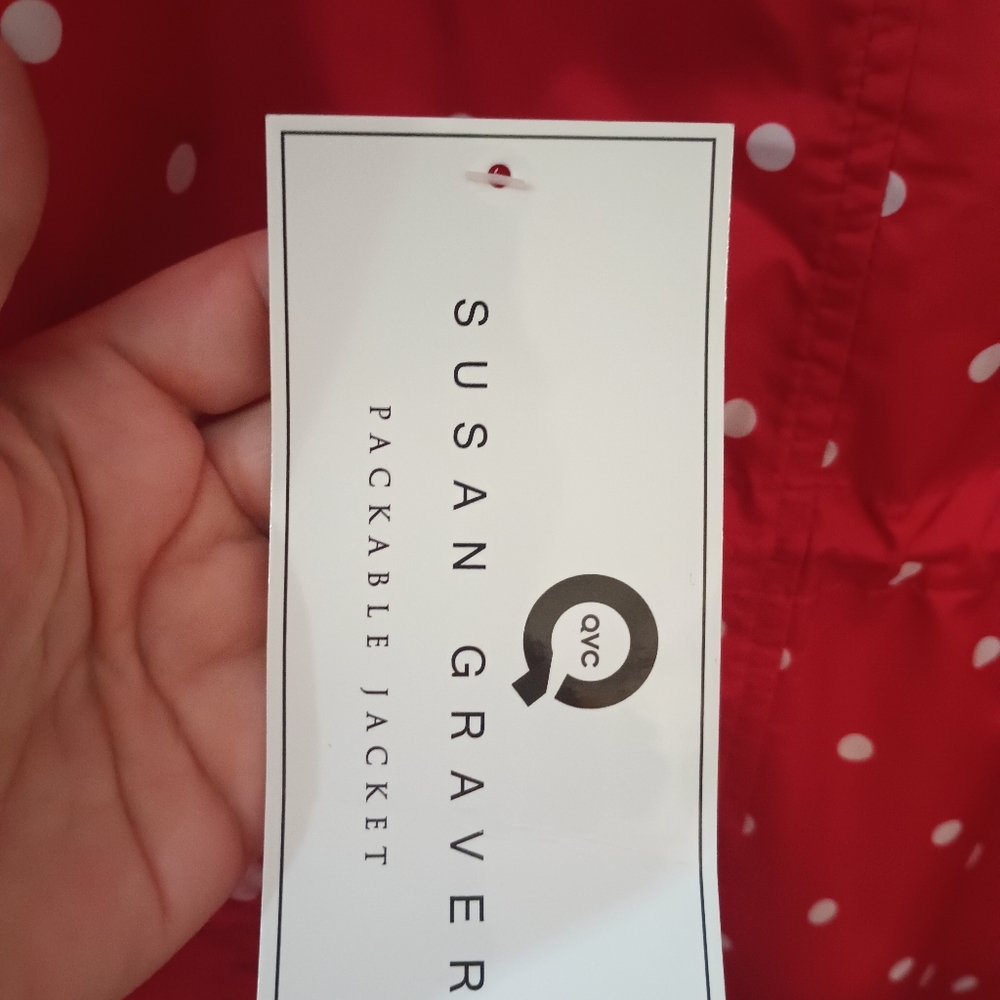 NWT CUTE Red Polka Dot Rain Jacket! - Picture 4 of 4
